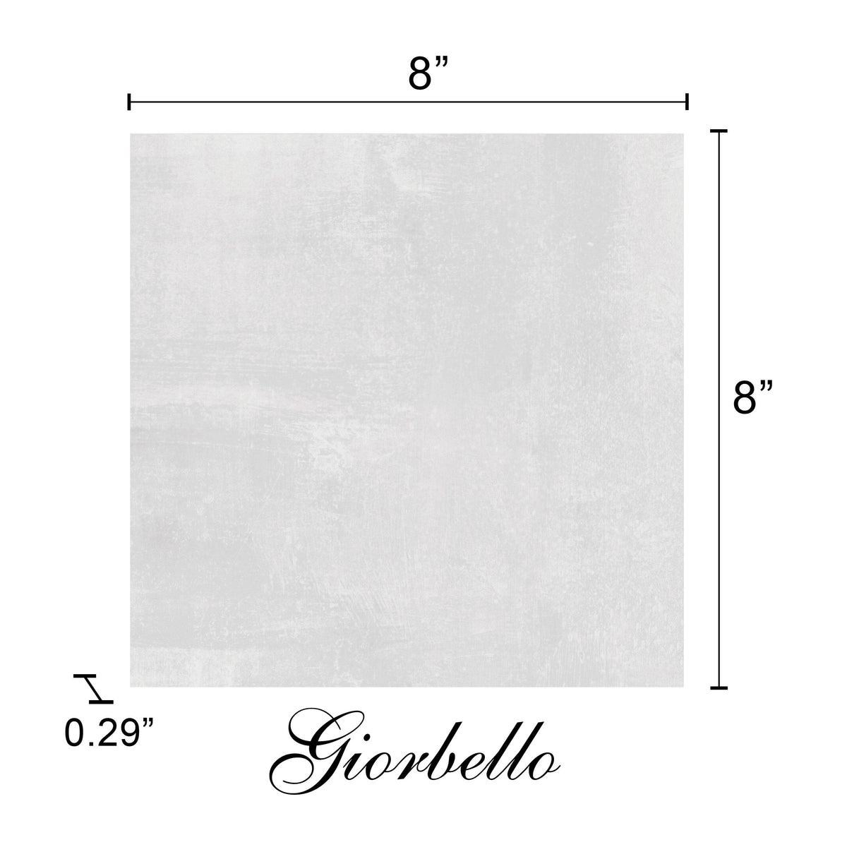 Giorbello Chiasmo White 8-in x 8-in Matte Porcelain Floor and Wall Tile (7.11-sq. ft/ Carton)