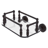 Allied Brass Dottingham Collection Wall Mounted Glass Guest Towel Tray in Matte Black
