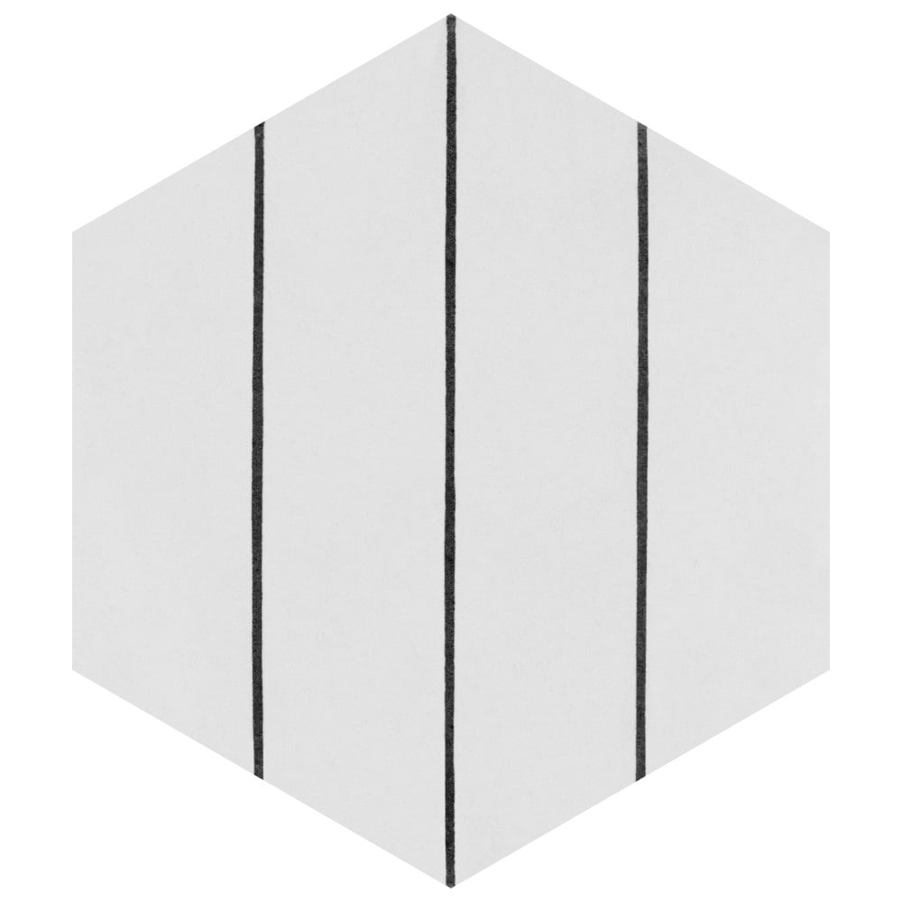 Affinity Tile Porto Savona Hex Black 9-in x 10-in Multi-finish Porcelain Hexagon Floor and Wall Tile product image