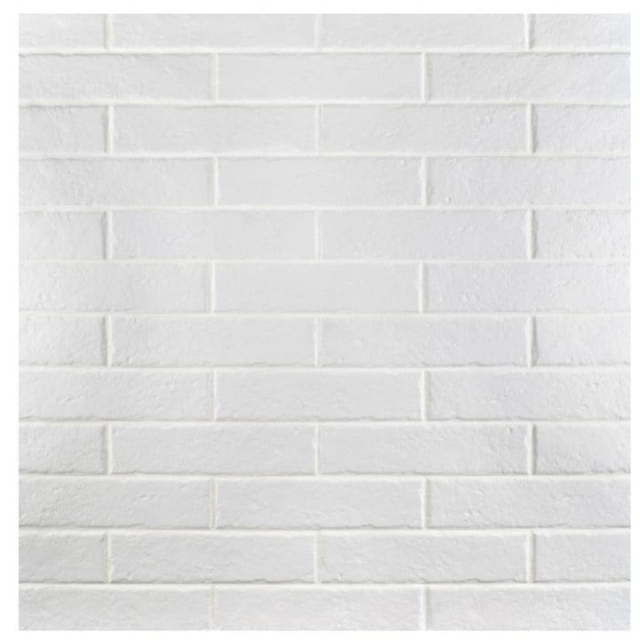 Affinity Tile Brooklin Brick White 2-in x 10-in Satin Porcelain Brick look Floor and Wall Tile product image