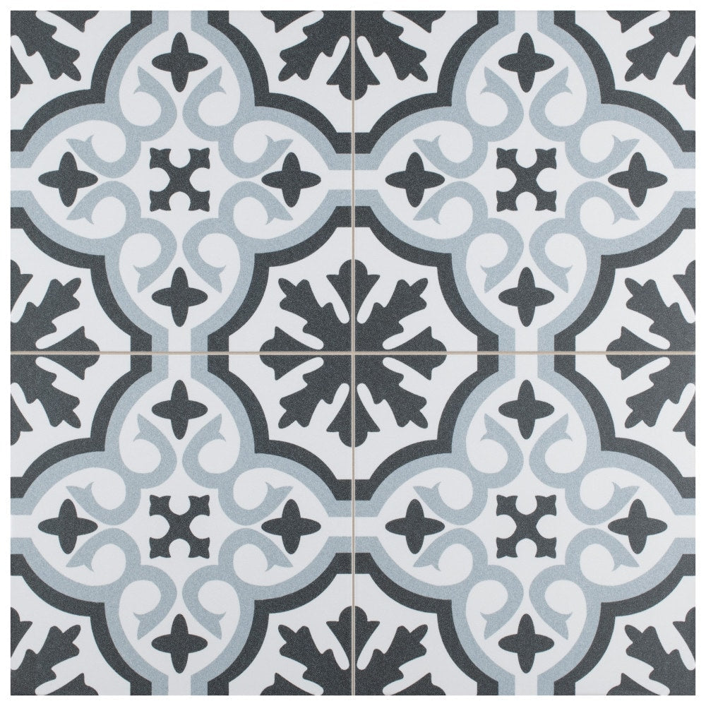 Affinity Tile Berkeley Essence Sky 18-in x 18-in Matte Porcelain Encaustic Floor and Wall Tile product image