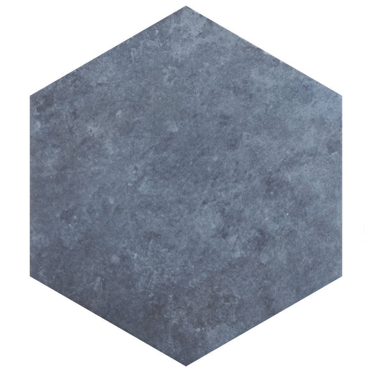 Affinity Tile Heritage Hex Indigo 7-in x 8-in Multi-finish Porcelain Hexagon Floor and Wall Tile product image