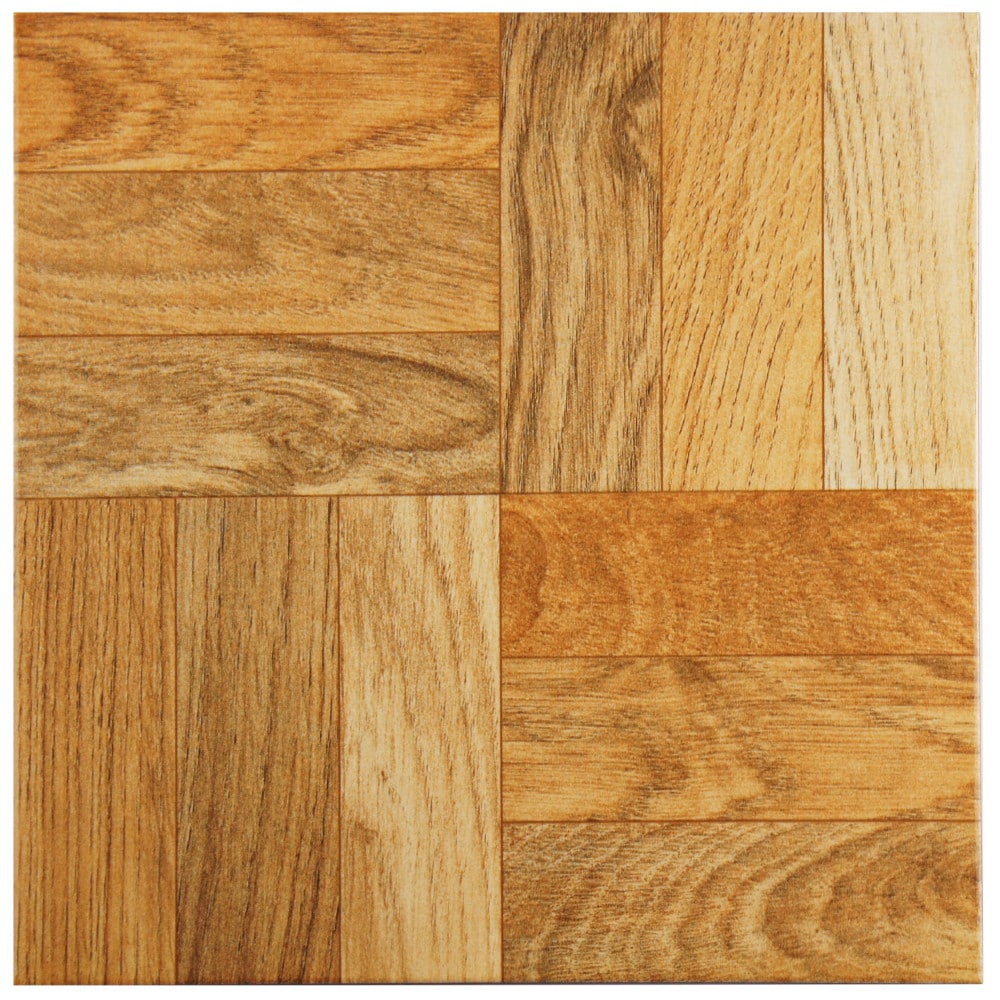 Affinity Tile Alabama Natural 12-in x 12-in Glossy Ceramic Wood look Floor and Wall Tile product image