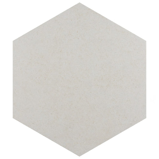 Affinity Tile Vintage Hex Blanco 9-in x 10-in Satin Porcelain Cement look Hexagon Floor and Wall Tile product image