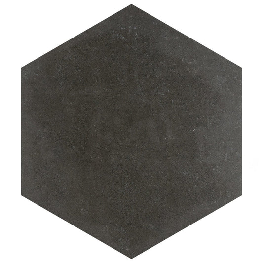 Affinity Tile Vintage Hex Marengo 9-in x 10-in Satin Porcelain Cement look Hexagon Floor and Wall Tile product image