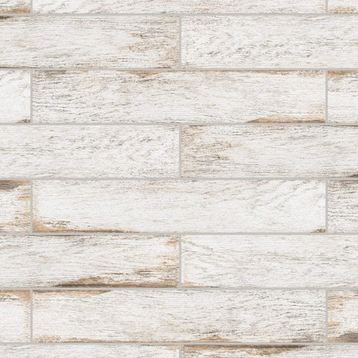 Affinity Tile Bora White 3-in x 18-in Matte Porcelain Wood look Floor and Wall Tile product image