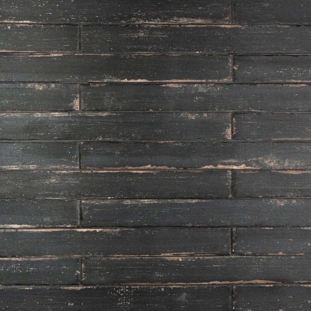 Affinity Tile Retro Nero 3-in x 24-in Matte Porcelain Wood look Floor and Wall Tile product image