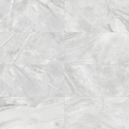 Satori Regent Onyx Lumiere 24-in x 48-in Polished Porcelain Marble Look Floor and Wall Tile (7.75-sq. ft/ Piece)