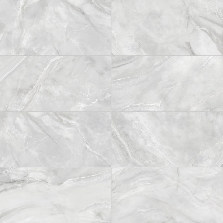 Satori Regent Onyx Lumiere 24-in x 48-in Polished Porcelain Marble Look Floor and Wall Tile (7.75-sq. ft/ Piece)