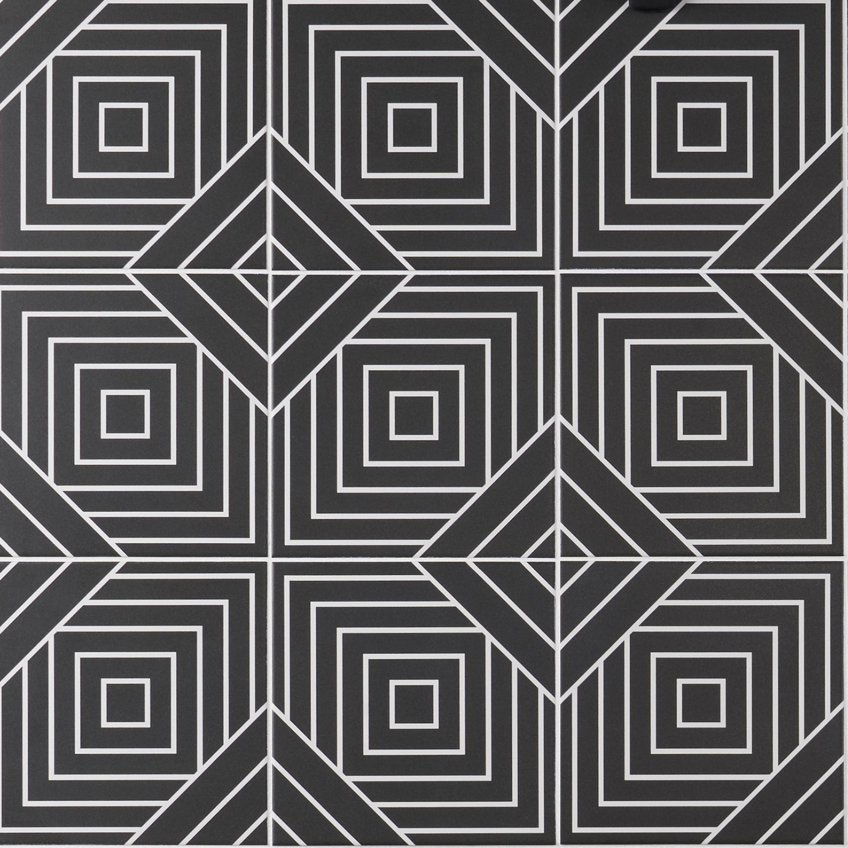 Artmore Tile Record Line Negative 8-in x 8-in Matte Porcelain Encaustic Floor and Wall Tile product image