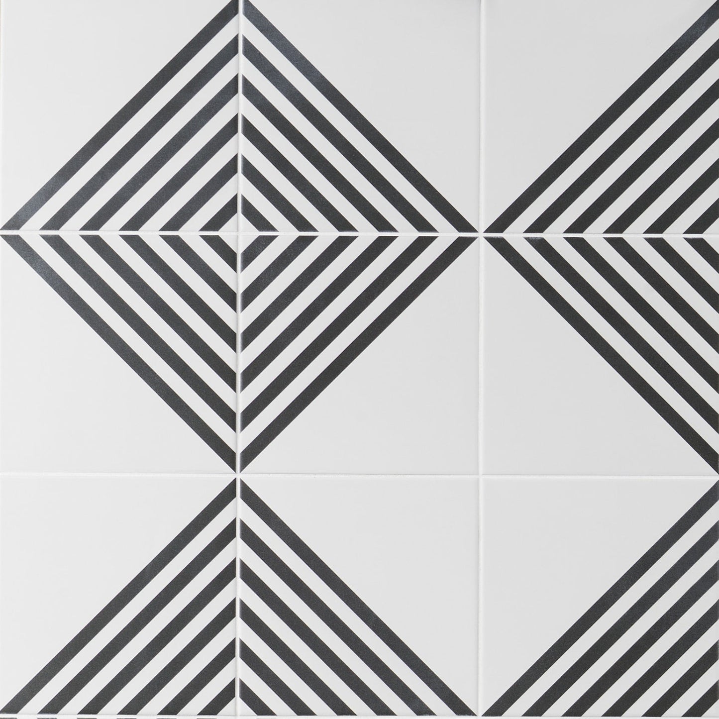 Artmore Tile Record Stripe Positive 8-in x 8-in Matte Porcelain Encaustic Floor and Wall Tile product image