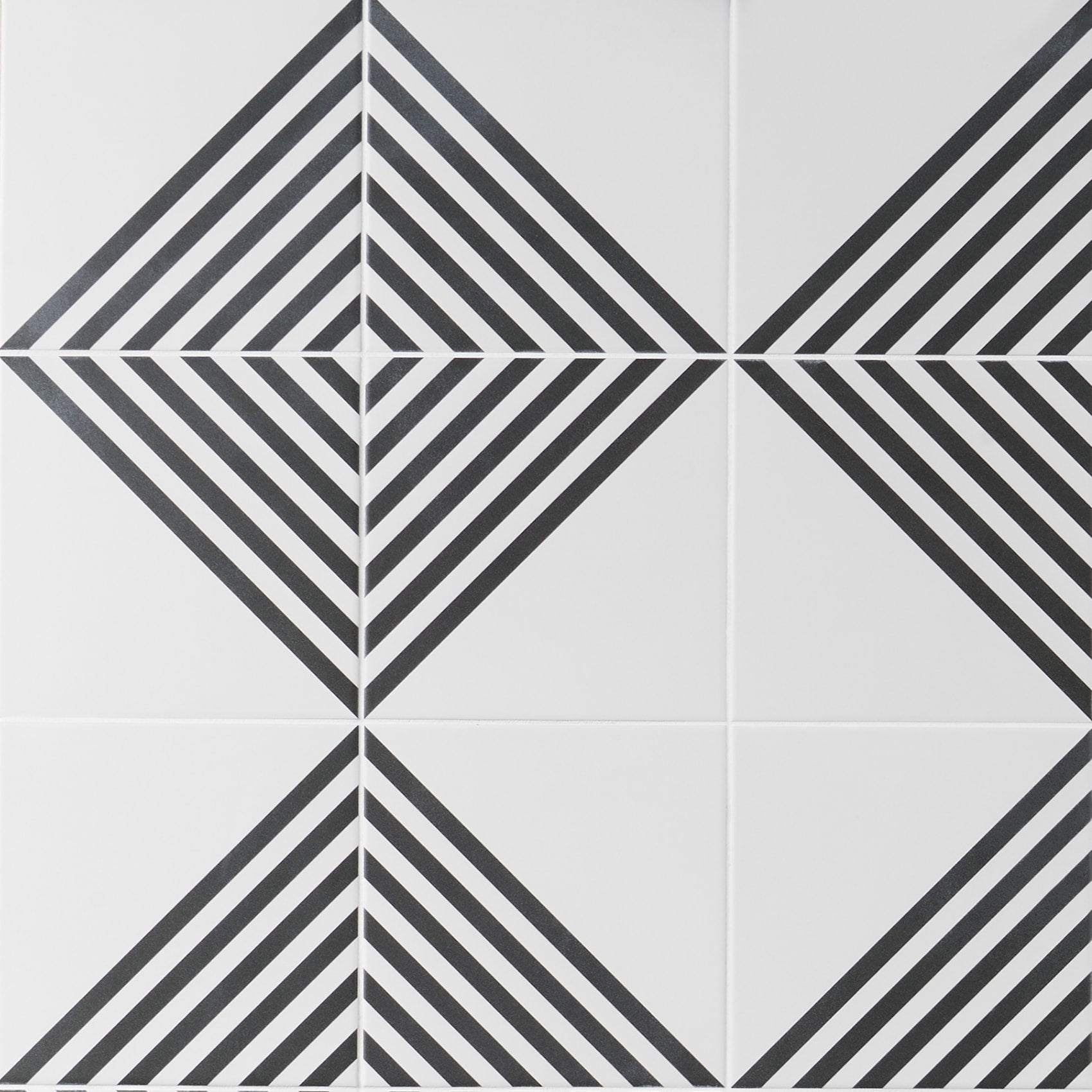 Artmore Tile Record Stripe Positive 8-in x 8-in Matte Porcelain Encaustic Floor and Wall Tile product image