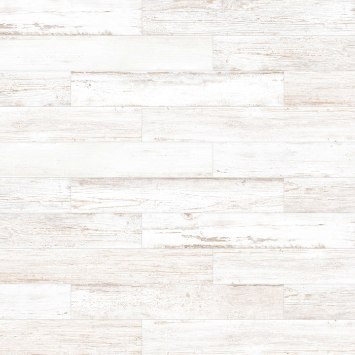 Satori Laguna Antique White 6-in x 36-in Matte Porcelain Wood Look Floor Tile (1.45-sq. ft/ Piece)