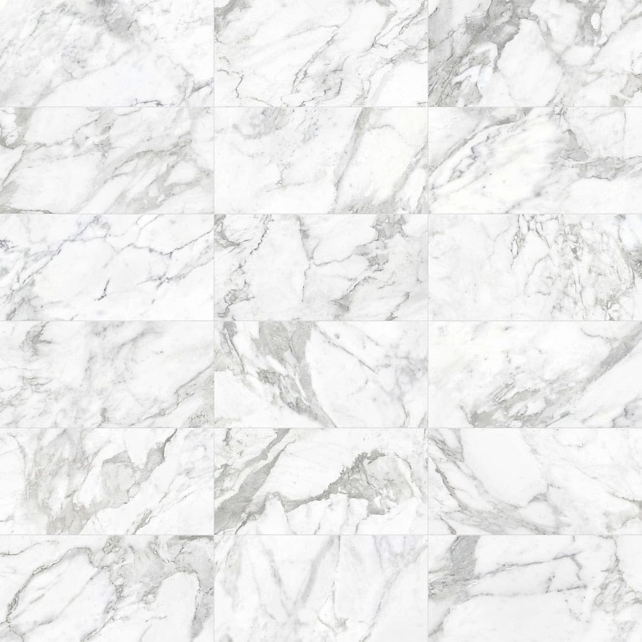 Origin 21 Arabescato Lumino 12-in x 24-in Matte Porcelain Marble Look Tile (1.93-sq. ft/ Piece)