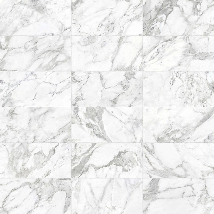 Origin 21 Arabescato Lumino 12-in x 24-in Matte Porcelain Marble Look Tile (1.93-sq. ft/ Piece)