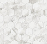 Satori Bianco Palazzo 12-in x 12-in Polished Porcelain Marble Look Hexagon Mosaic Floor and Wall Tile (0.97-sq. ft/ Piece)