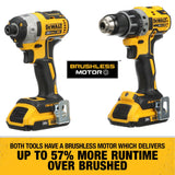 DEWALT XR 2-Tool 20-Volt Max Brushless Power Tool Combo Kit with Soft Case, Charger and 2 Batteries (DCK283D2)