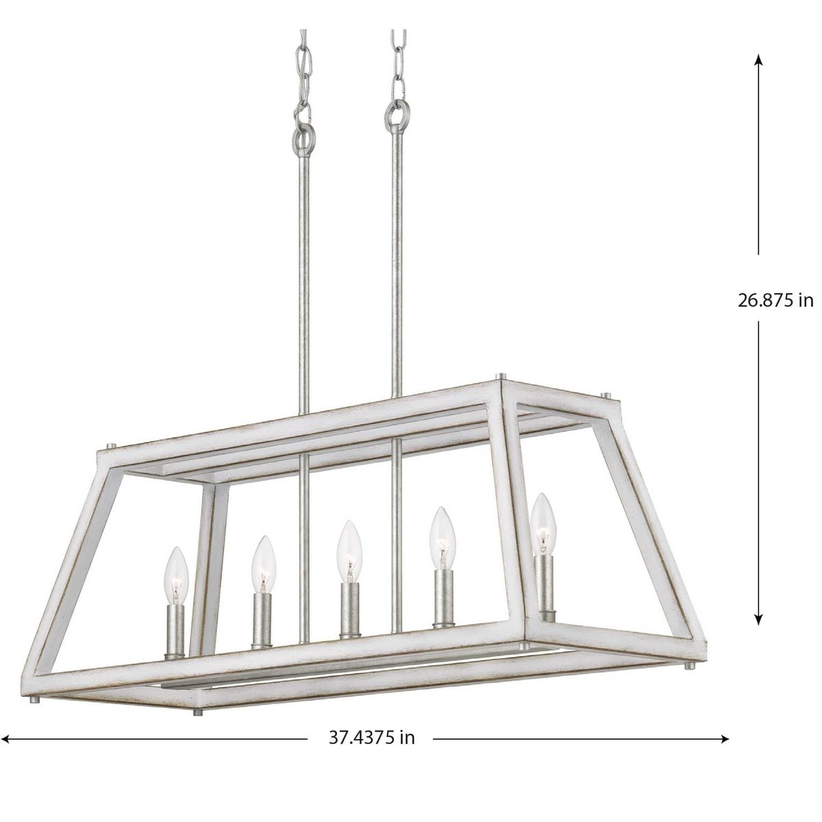 Progress Lighting Forrester 5-Light Gray Farmhouse Chandelier
