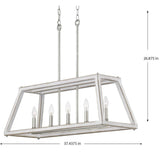 Progress Lighting Forrester 5-Light Gray Farmhouse Chandelier