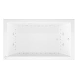 Sapphire 5.5 ft. Rectangular Drop-in Whirlpool and Air Bath Tub in White - Super Arbor