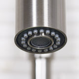 Project Source Brushed Nickel 1-Handle Deck-Mount Pull-Down Kitchen Faucet with Deck Plate