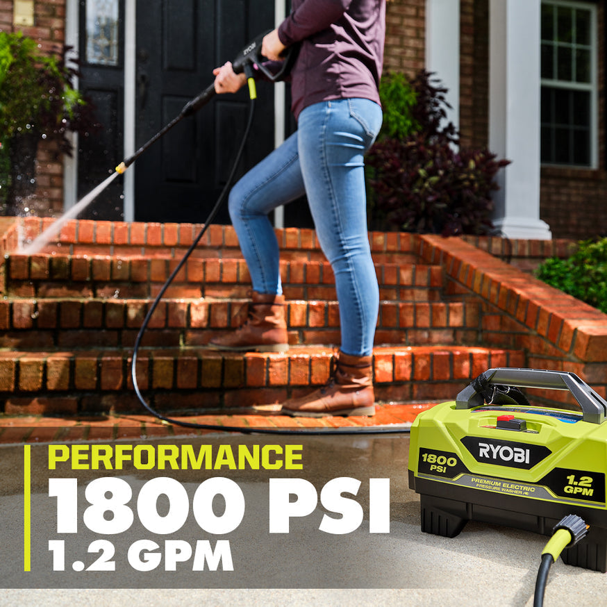 RYOBI 1,800 PSI 1.2 GPM Cold Water Electric Pressure Washer (RY141802)