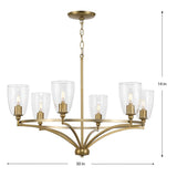 Progress Lighting Parkhurst 6-Light Brushed Brown Transitional Chandelier