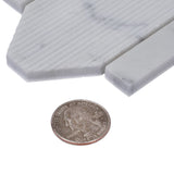 Apollo Tile (Sample) Sparta Gray 4-in x 4-in Polished Marble Honeycomb Marble Look Floor and Wall Tile