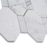 Apollo Tile (Sample) Sparta Gray 4-in x 4-in Polished Marble Honeycomb Marble Look Floor and Wall Tile