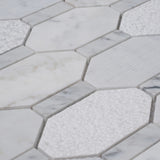 Apollo Tile (Sample) Sparta Gray 4-in x 4-in Polished Marble Honeycomb Marble Look Floor and Wall Tile