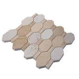 Apollo Tile (Sample) Sparta Beige 4-in x 4-in Polished Marble Honeycomb Marble Look Floor and Wall Tile