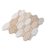 Apollo Tile (Sample) Sparta Beige 4-in x 4-in Polished Marble Honeycomb Marble Look Floor and Wall Tile