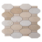 Apollo Tile (Sample) Sparta Beige 4-in x 4-in Polished Marble Honeycomb Marble Look Floor and Wall Tile