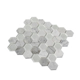 Apollo Tile (Sample) Sparta Gray 4-in x 4-in Polished Marble Honeycomb Mosaic Floor and Wall Tile