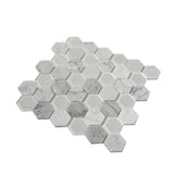 Apollo Tile Sparta Gray 12-in x 12-in Polished Glass; Stone Marble Honeycomb Marble Look Floor and Wall Tile (4.92-sq. ft/ Carton)