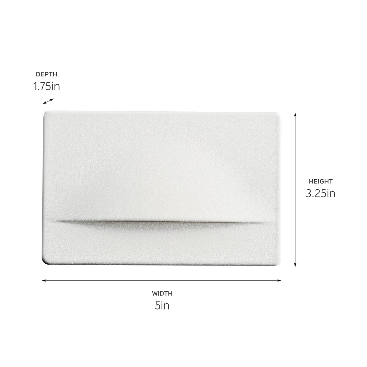 Kichler Dome Shielded 2-Watt White Line-Voltage Hardwired LED Step Light, 5 x 3.25 in, 3000K 30 Lumens