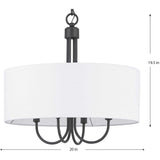 Progress Lighting Evanna 4-Light Matte Black Transitional Chandelier