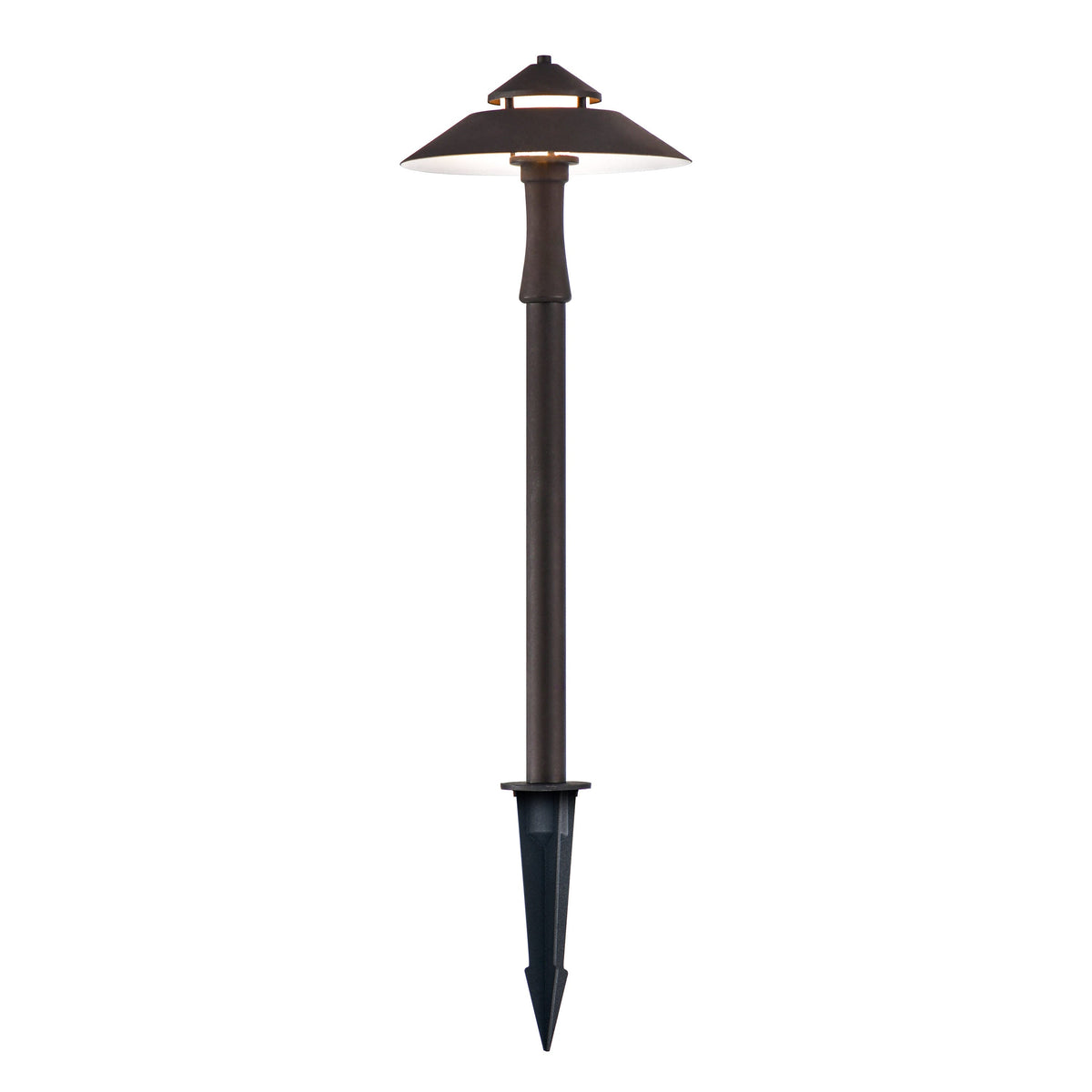 Portfolio 7-Watt Specialty Textured Bronze Low Voltage LED Path Light, 15.6-in H x 6.34-in W