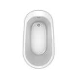 Sax 60 in. Fiberglass Reversible Drain Non-Whirlpool Flatbottom Freestanding Bathtub in White