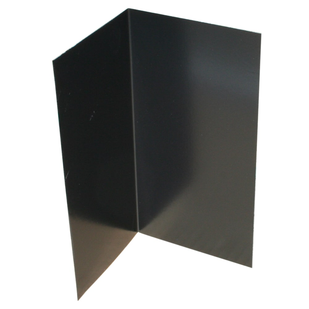 Union Corrugating 4-in x 8-in Black Aluminum Step Flashing, Pre-Bent 90°