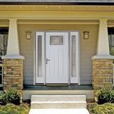 Therma-Tru Benchmark Doors Emerson 32-in x 80-in Fiberglass Craftsman Right-Hand Inswing Ready-to-Paint Unfinished Prehung Single Front Door with Brickmould