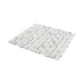 Apollo Tile (Sample) Sparta Gray 4-in x 4-in Polished Marble Basketweave Mosaic Floor and Wall Tile