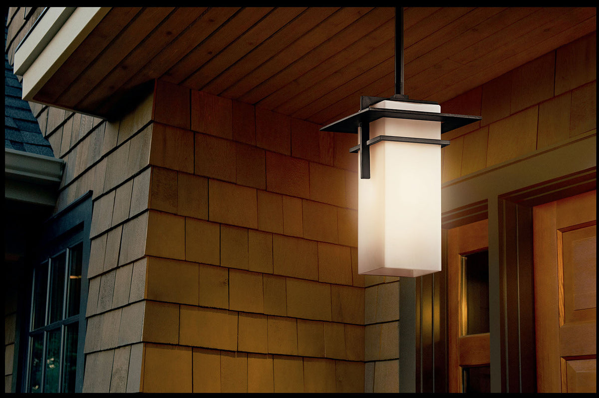 Kichler Caterham Olde Bronze Traditional Opal Glass Lantern Pendant Light