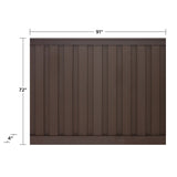 Trex Fencing 6-ft H x 8-ft W 5-Pack Woodland Brown Board-on-board Privacy Composite Fence Panel