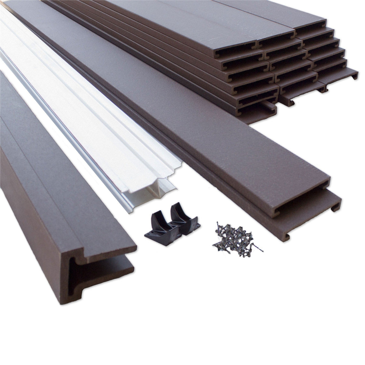 Trex Fencing 6-ft H x 8-ft W 5-Pack Woodland Brown Board-on-board Privacy Composite Fence Panel