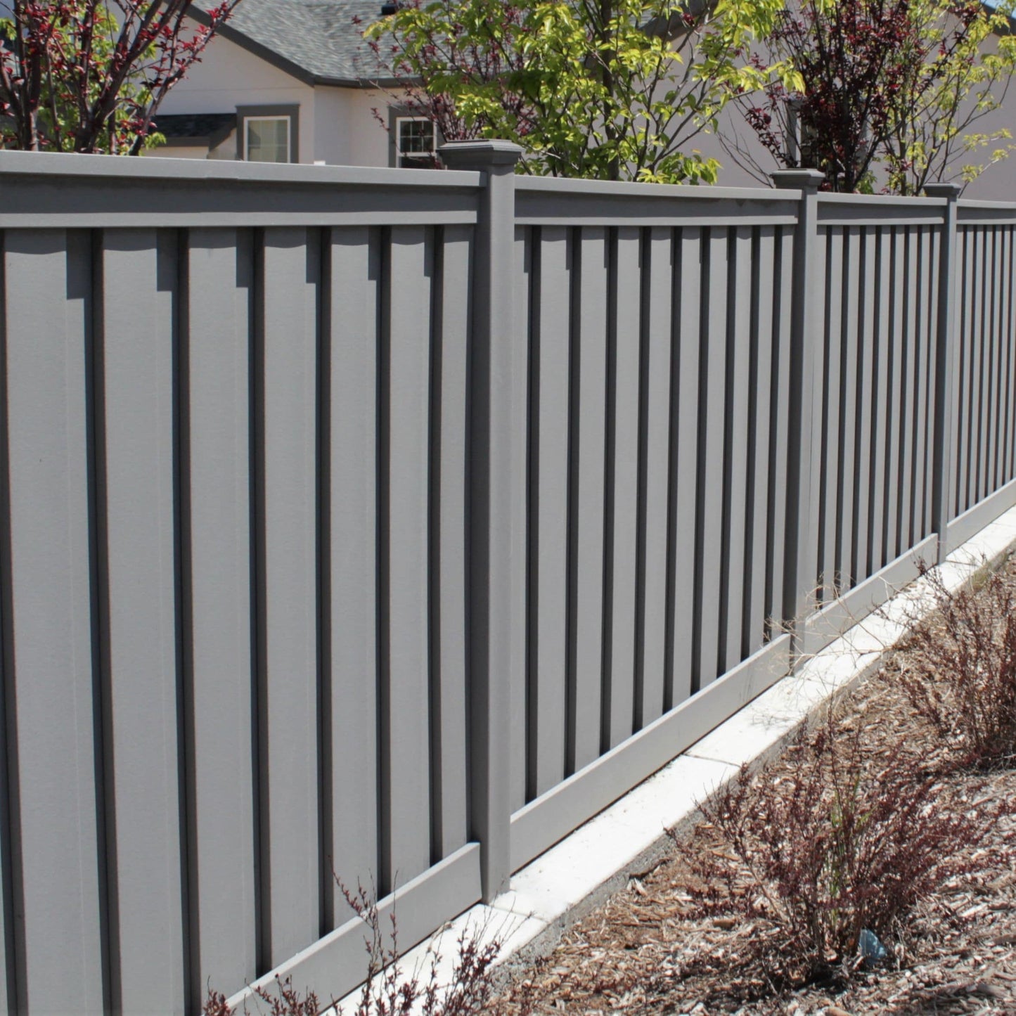 Trex Fencing 5-in x 5-in W x 9-ft H 6-Pack Winchester Grey Composite Fence with Post Cap