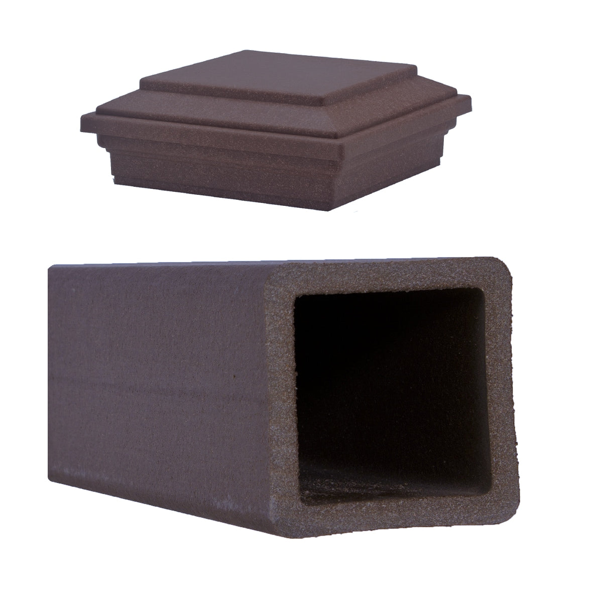 Trex Fencing 5-in x 5-in W x 9-ft H 6-Pack Woodland Brown Composite Fence with Post Cap