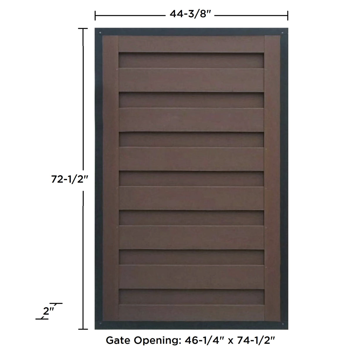Trex Fencing Horizons 6-ft H x 4-ft W Woodland Brown Residential Composite Fence Gate with Hardware