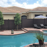 Trex Fencing 6-ft H x 8-ft W 5-Pack Woodland Brown Board-on-board Privacy Composite Fence Panel