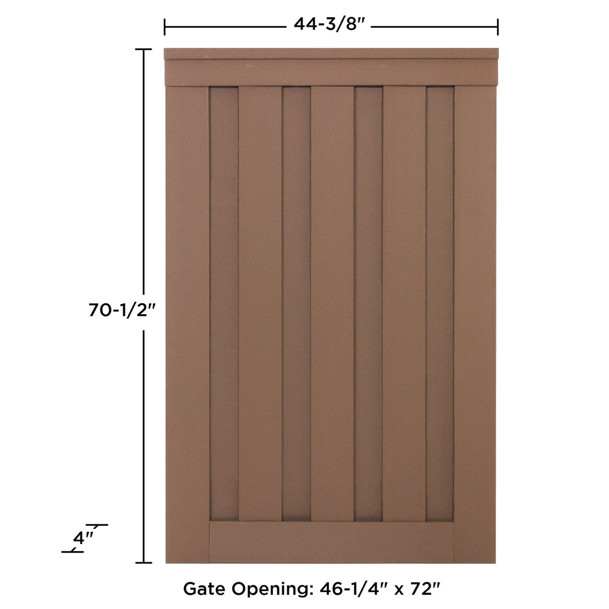 Trex Fencing Seclusions 6-ft H x 4-ft W Saddle Residential Composite Fence Gate with Hardware